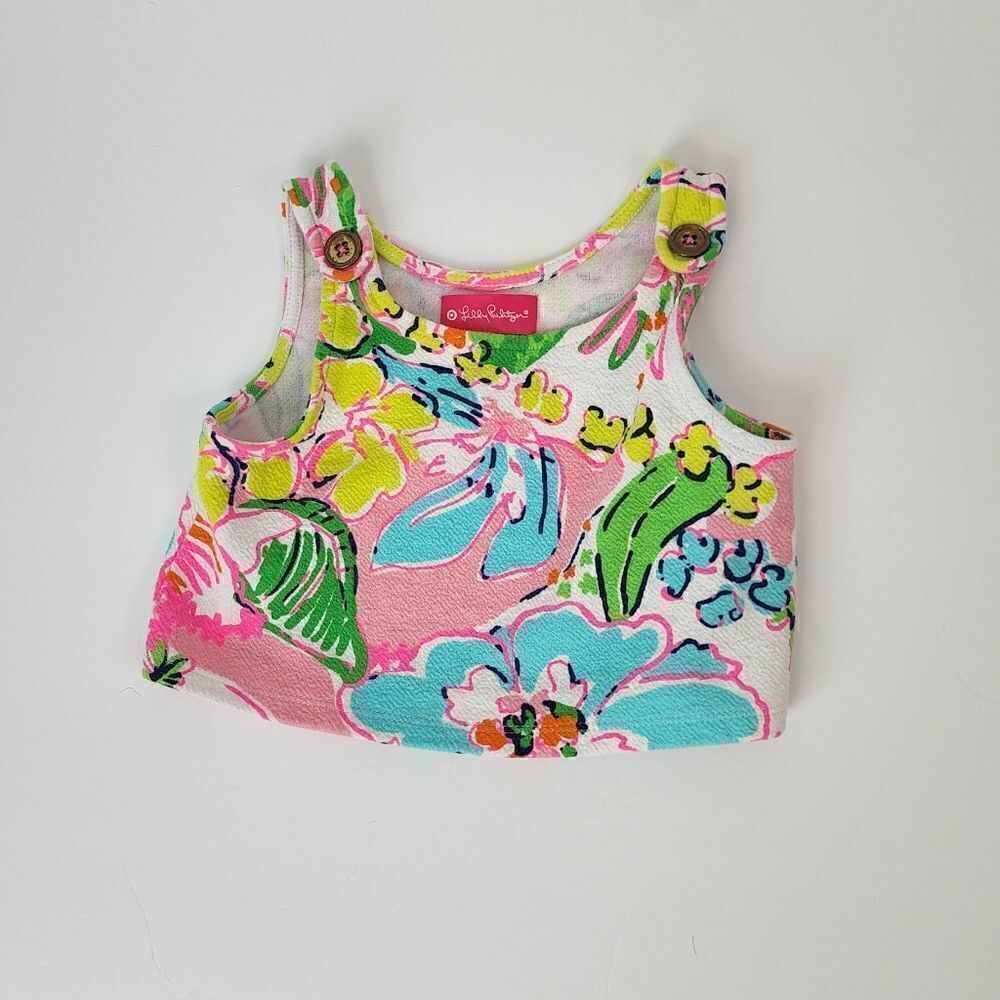 LILLY PULITZER FOR TARGET TROPICAL CROP TOP FOR YOUTH SIZE XS 4/5